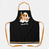 ザブクルー幽霊ファミリースタッフハロウィーンブラック エプロン (正面)