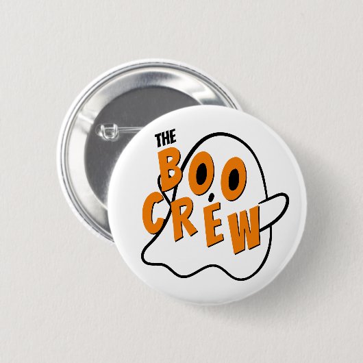 ザブクルー幽霊ファミリーハロウィンホワイト 缶バッジ (正面&裏面)