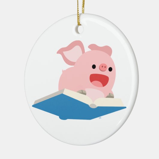ザブック飛んでいると漫画の豚オーナメント セラミックオーナメント (左)