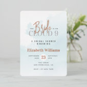 ザブライトオンクラウド9バラ金ゴールドブライダルシャワー 箔招待状 (立ち正面)