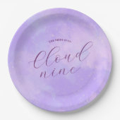 ザブライドはクラウドナインブライダルシャワー ペーパープレート (正面)