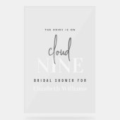 ザブライドはクラウド9ブライダルシャワー アクリルサイン (正面)