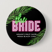 ザブライドグリーン&ピンクトロピカルバッハ 缶バッジ (正面)