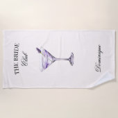 ザブライドソーシャルクラブラベンダーカクテル ビーチタオル (正面)