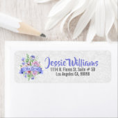 ザブライドタイポグラフィカラフルフラワーブーケ ラベル (インサイチュ)