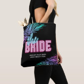 ザブライドブルー&ピンクトロピカルバッハ トートバッグ (クローズアップ)