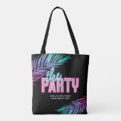 ザブライドブルー&ピンクトロピカルバッハ トートバッグ (裏面)