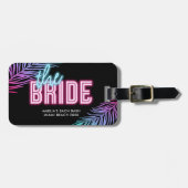 ザブライドブルー&ピンクトロピカルバッハ ラゲッジタグ (正面横)