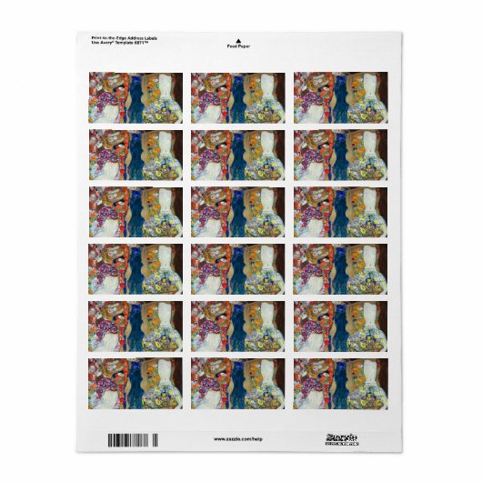 ザブライド， 1917-1918によってグスタフクリムト ラベル (フルシート)