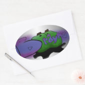 ザブラインステッカー 楕円形シール (封筒)