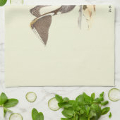 ザブラウンペリカン(Pelecanus occidentalis) NY鳥 キッチンタオル (折り畳み)