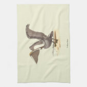 ザブラウンペリカン(Pelecanus occidentalis) NY鳥 キッチンタオル (縦)