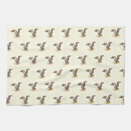 ザブラウンペリカン(Pelecanus occidentalis) NY鳥 キッチンタオル (横)
