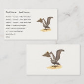 ザブラウンペリカン(Pelecanus occidentalis) NY鳥 名刺 (正面/裏面)