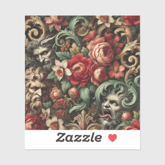 ザブラザースグリーン – ゴシックフローラ枕 シール (シート)