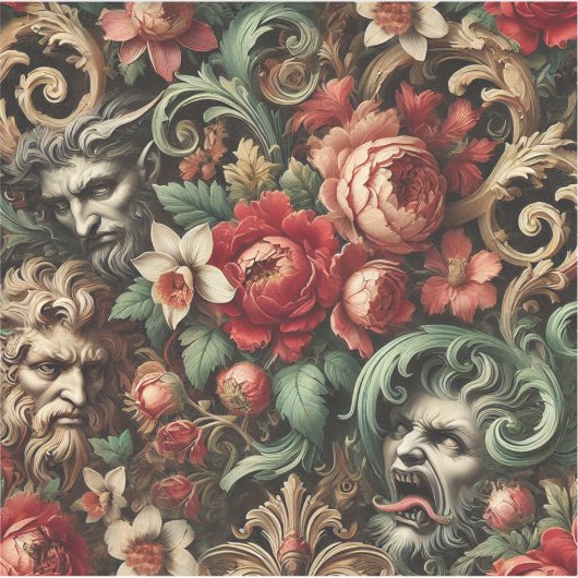 ザブラザースグリーン – ゴシックフローラ枕 シール (正面)