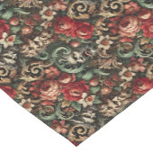 ザブラザーズグリーン – ゴシックフローラ ショートテーブルランナー (コーナー)