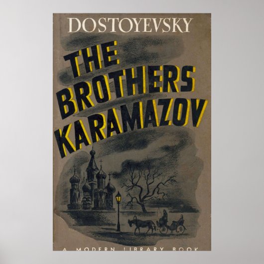 ザブラザーズKaramazov Dostoevskyヴィンテージ書c ポスター (正面)