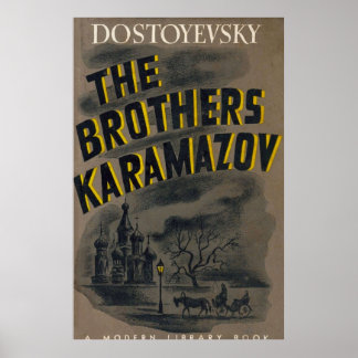 ザブラザーズKaramazov Dostoevskyヴィンテージ書c ポスター