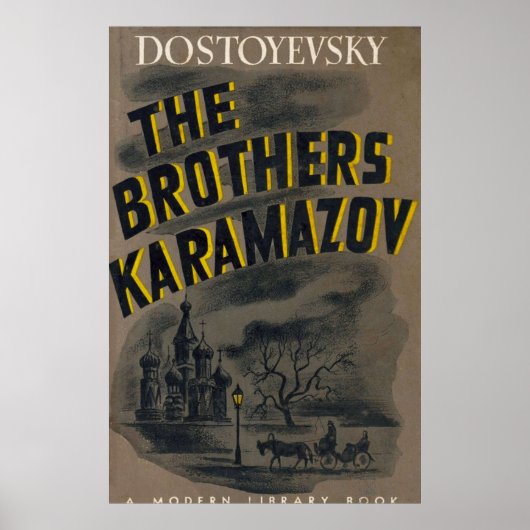 ザブラザーズKaramazov Dostoevskyヴィンテージ書c ポスター (正面)