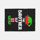 ザブラザー小妖精や小人おもしろいクリスマスマッチングファミリーPa フリースブランケット (正面(横))