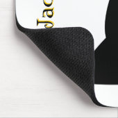 ザブラックキャットがゴールデンアイであなたを見カスタムる マウスパッド (コーナー)