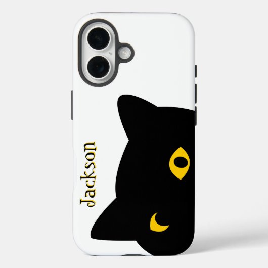 ザブラックキャットがゴールデンアイであなたを見カスタムる Case-Mate iPhoneケース (裏面)