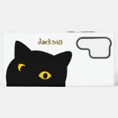 ザブラックキャットがゴールデンアイであなたを見カスタムる SAMSUNG GALAXYケース (裏面横)