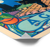 ザブラックキャットアグルーナヴィンテージクレート ポスター (角)