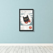 ザブラックキャット無名アーティスト キャンバスプリント (インサイチュ (ウッドフロア))