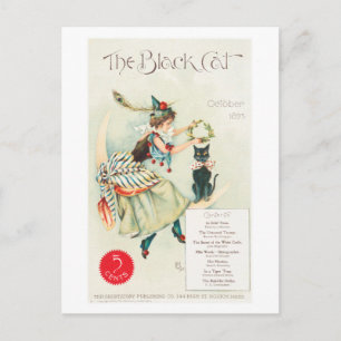 ザブラックキャット1895年10月、ヴィンテージキャットアート ポストカード
