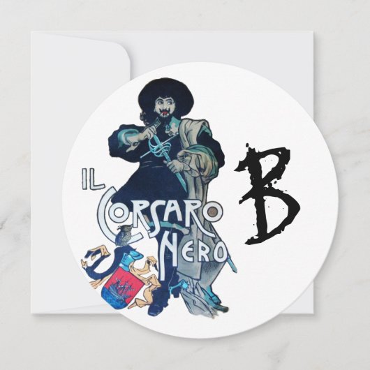 ザブラックコルサーモノグラムホワイトシャンパンラウンド 案内状 (正面)