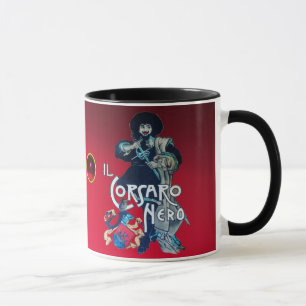 ザブラックコルサーレッドブルゴーニュのルビージェムストーン マグカップ