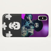 ザブラックコルセアスカル&(紋章の)フラ・ダ・リ Case-Mate iPhoneケース (裏面(横))