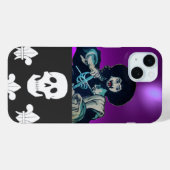 ザブラックコルセアスカル&(紋章の)フラ・ダ・リ Case-Mate iPhoneケース (裏面 (横))