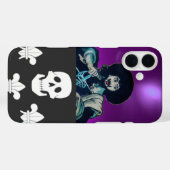 ザブラックコルセアスカル&(紋章の)フラ・ダ・リ Case-Mate iPhoneケース (裏面 (横))