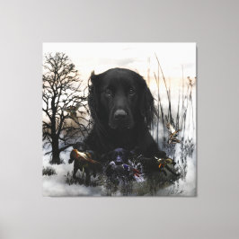 ザブラックゴールデンレトリバー キャンバスプリント