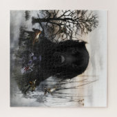 ザブラックゴールデンレトリバー ジグソーパズル (横)