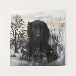 ザブラックゴールデンレトリバー タペストリー