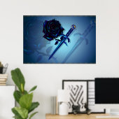 ザブラックバラ&ダガープリント ポスター (ホームオフィス)