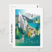 ザブラックヒルズサウスダコタ葉書 ポストカード (正面/裏面)