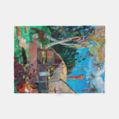 ザブラックピッグGauguin フリースブランケット (正面(横))