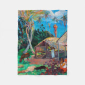 ザブラックピッグGauguin フリースブランケット (正面)