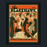 ザブラックホークレストランアールデコ ポスター<br><div class="desc">アールデコカラフル、シカゴのレストラン「The Blackhawk」のポスターは1933年16月20日のメニューを掲載。他のサイズや他の製品で利用可能。</div>