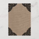 ザブラックレースオンバーラップ素朴ズコレク結婚ション エンクロージャーカード (裏面)