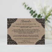 ザブラックレースオンバーラップ素朴ズコレク結婚ション エンクロージャーカード (スタンド正面)