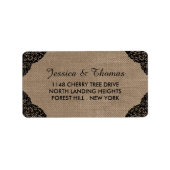 ザブラックレースオンバーラップ素朴ズコレク結婚ション ラベル (正面)