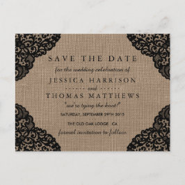 ザブラックレースオンバーラップ素朴ズコレク結婚ション 案内ポストカード