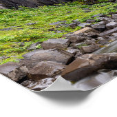 ザブラック玄武岩スバルティフォスウォーターフォスアイスランド ポスター (角)