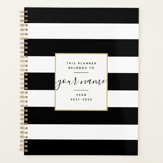 ザブラック&ホワイトクラシック プランナー手帳 (正面)